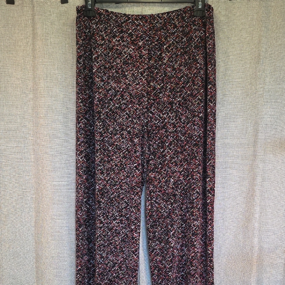 Coldwater Creek Black and Red Patterned Wide Leg Pants Sz XL I1-2025256‎